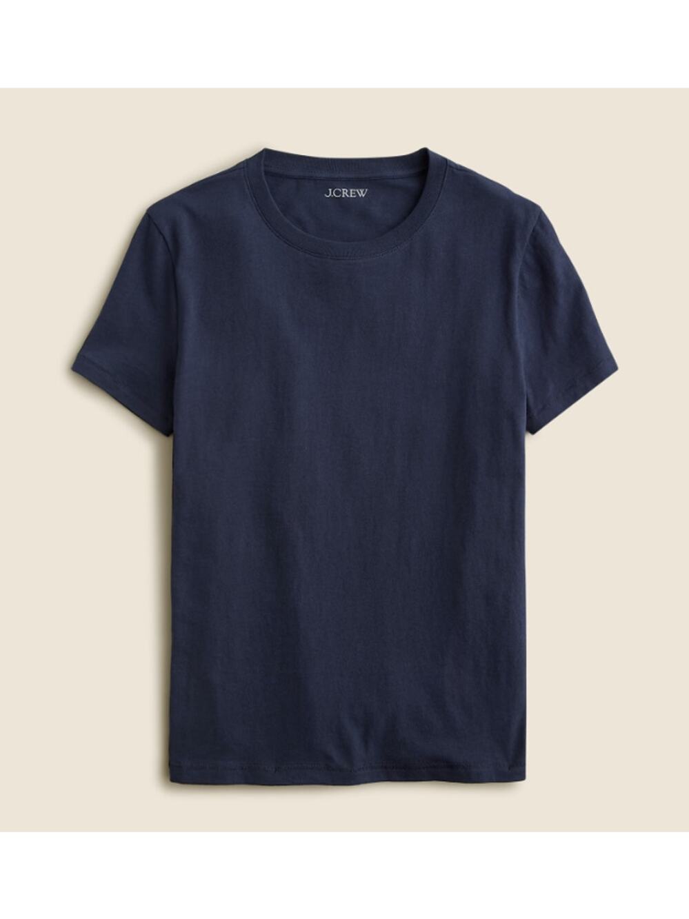 J.Crew Vintage Jersey Classic-fit Crewneck T-shirt WMNS L Navy Blue Short Sleeve